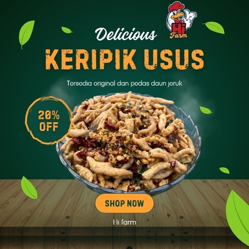 

Terlaris! hi farm keripik usus kripik usus pedas daun jeruk kripik usus original usus crispy cod free ongkir jamin enak