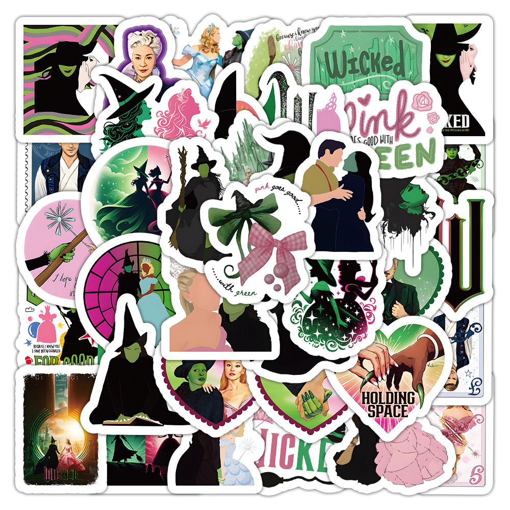 

10/30/54PCS Cartoon Wicked: Part One Love Movie Sticker DIY Decoration PVC Waterproof Skateboard Notebook Graffiti Toy