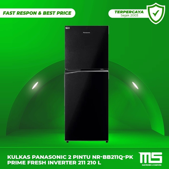 Kulkas Panasonic 2 Pintu NR-BB211Q-PK Prime Fresh Inverter 211 210 L