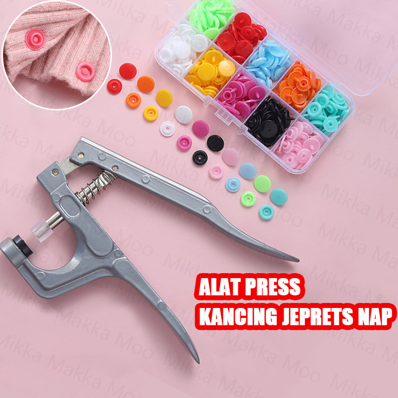OK T3 / T5 / T8 Button Alat Press Kancing Jepret Snap Alat Pasang Kancing Jepret Plastik Tangan