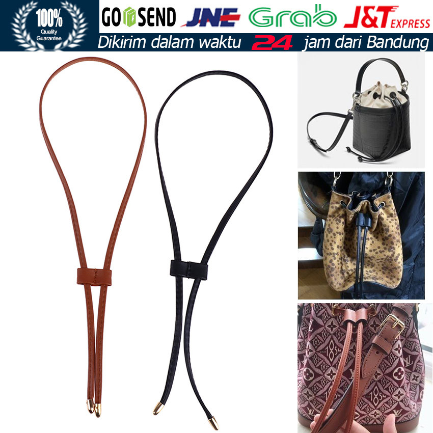 Tali Serut Tas Rajut Kain Bahan Kulit Imitasi / Strap Kulit Sintetis untuk Tas Serut