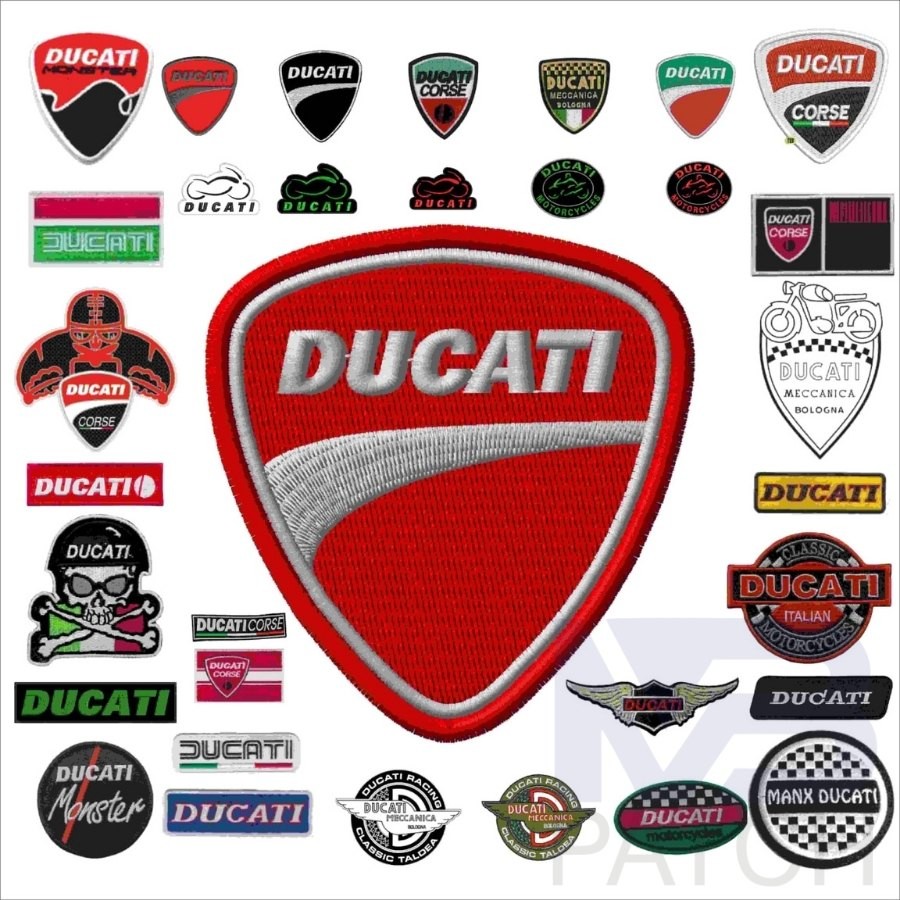 MB Ducati Corse Patch Bordir Logo Emblem Embroidery