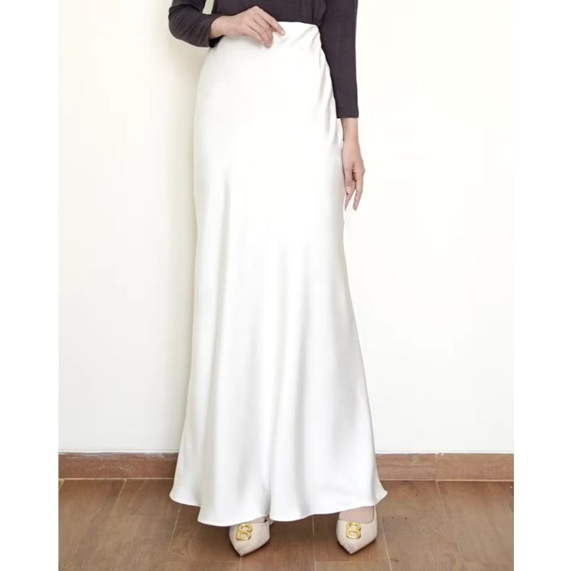 Best Deals Rok Satin Silk Premium / Premium Satin Silk Skirt / Rok Wanita / Korean Skirt