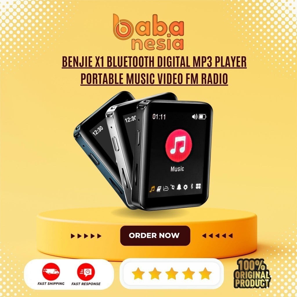BENJIE X1 Bluetooth Digital MP3 Player Portable Music Video FM Radio