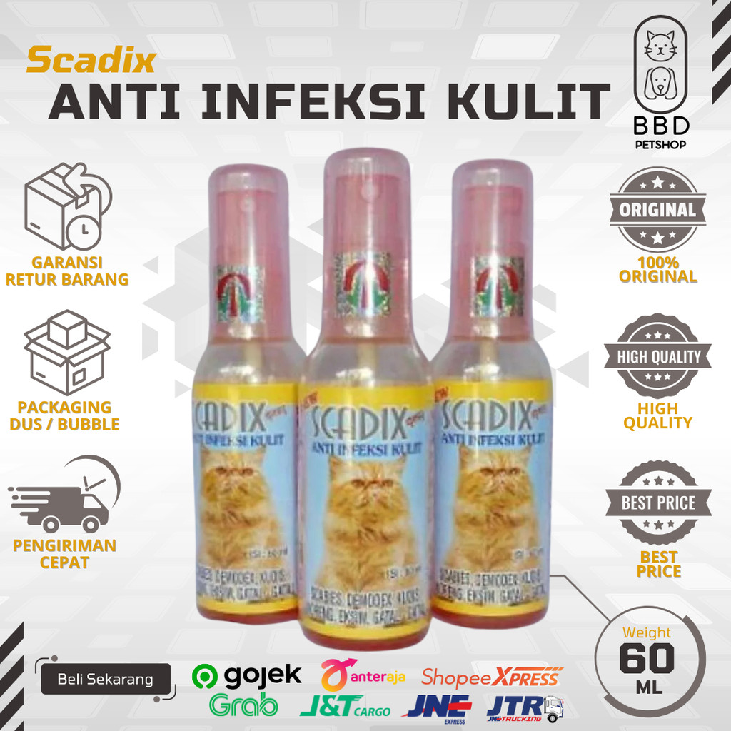 Scadix Obat Jamur Kucing Obat Scabies Kucing Scadix Spray
