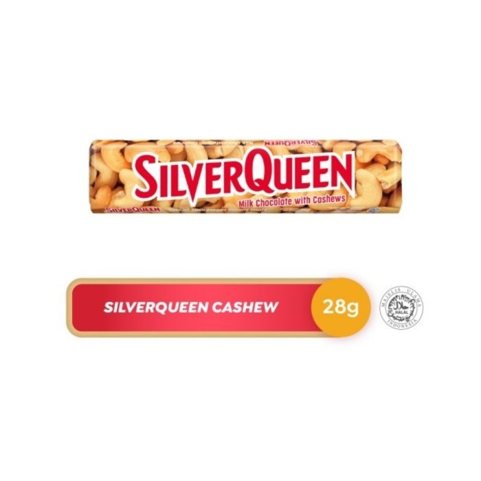 

NEW ITEM SNACK SILVER QUEEN MILK CHOCOLATE CASHEWS 28g