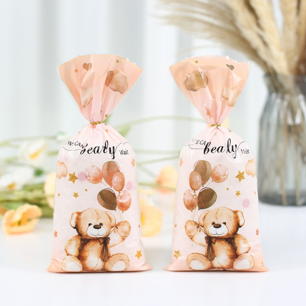 

Teddy Bear Gift Bags Birthday Party Decoartion Kids Birthday Candy Cookie Bags Wedding Birthday Packaging Bags Baby Shower Decor