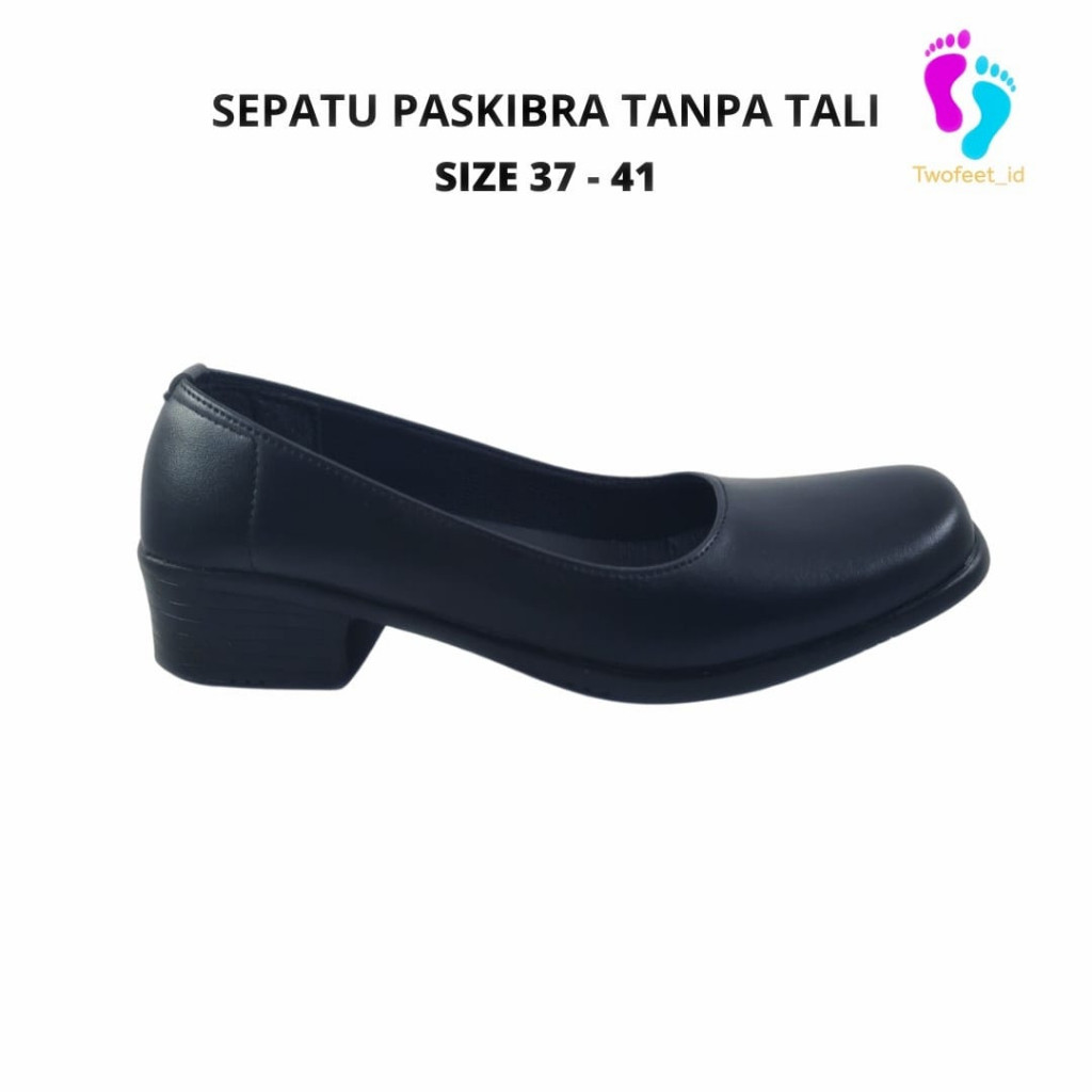 New SEPATU PASKIBRA WANITA TANPA TALI  - SEPATU PASKIB WANITA TANPA TALI - SEPATU PANTOFEL- SEPATU W