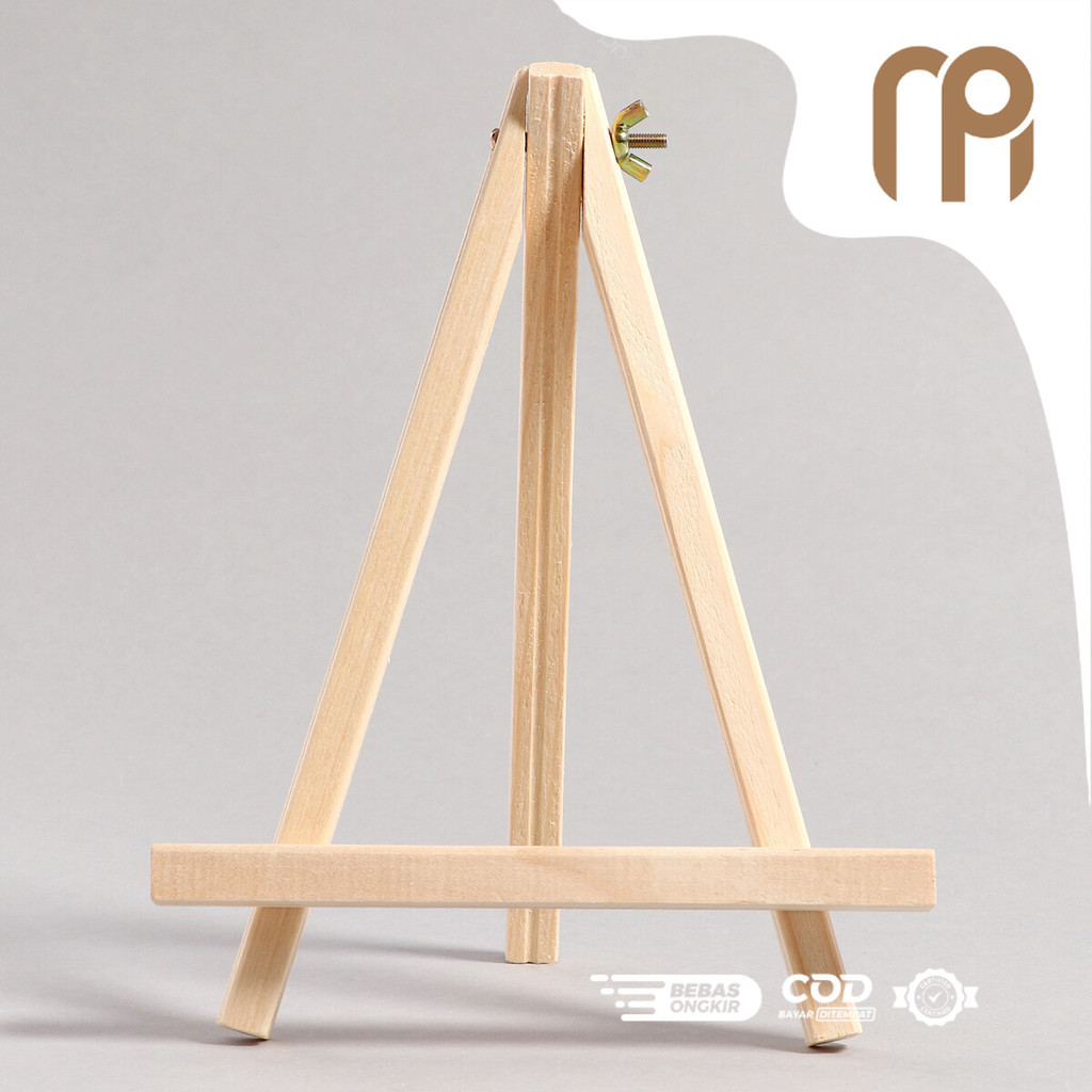 Stand Kayu Wooden Easel - Stand Pigura Kayu Jati Belanda