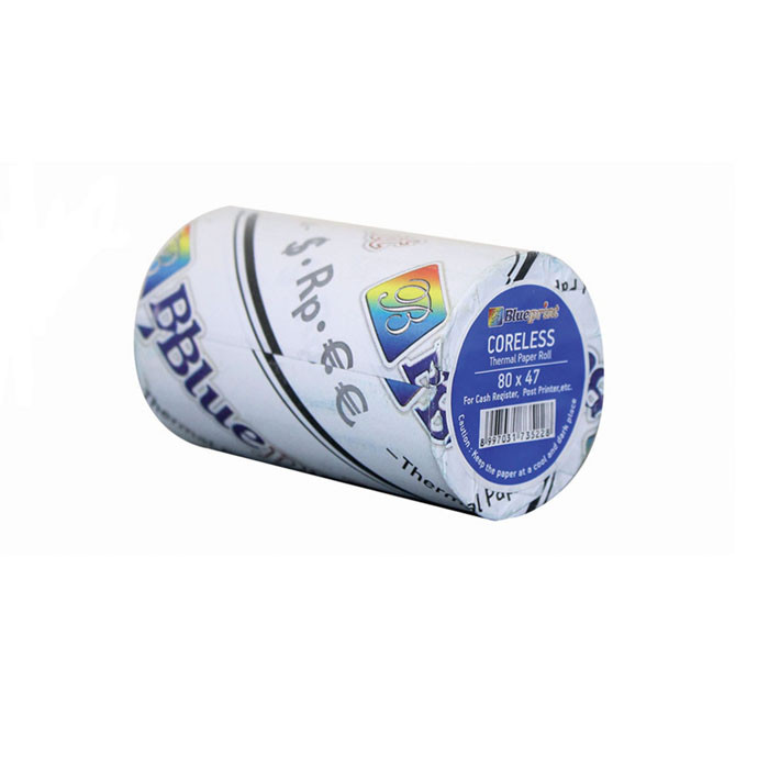 

Blueprint Thermal Paper Roll 80x47mm Coreless Kertas Termal
