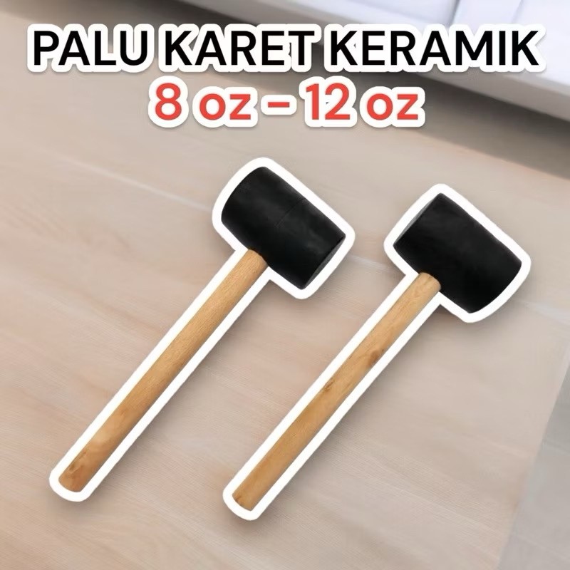 Palu Karet Gagang Kayu / Palu Karet Keramik 8oz 12oz Gagang Kayu / Palu Keramik Gagang Kayu
