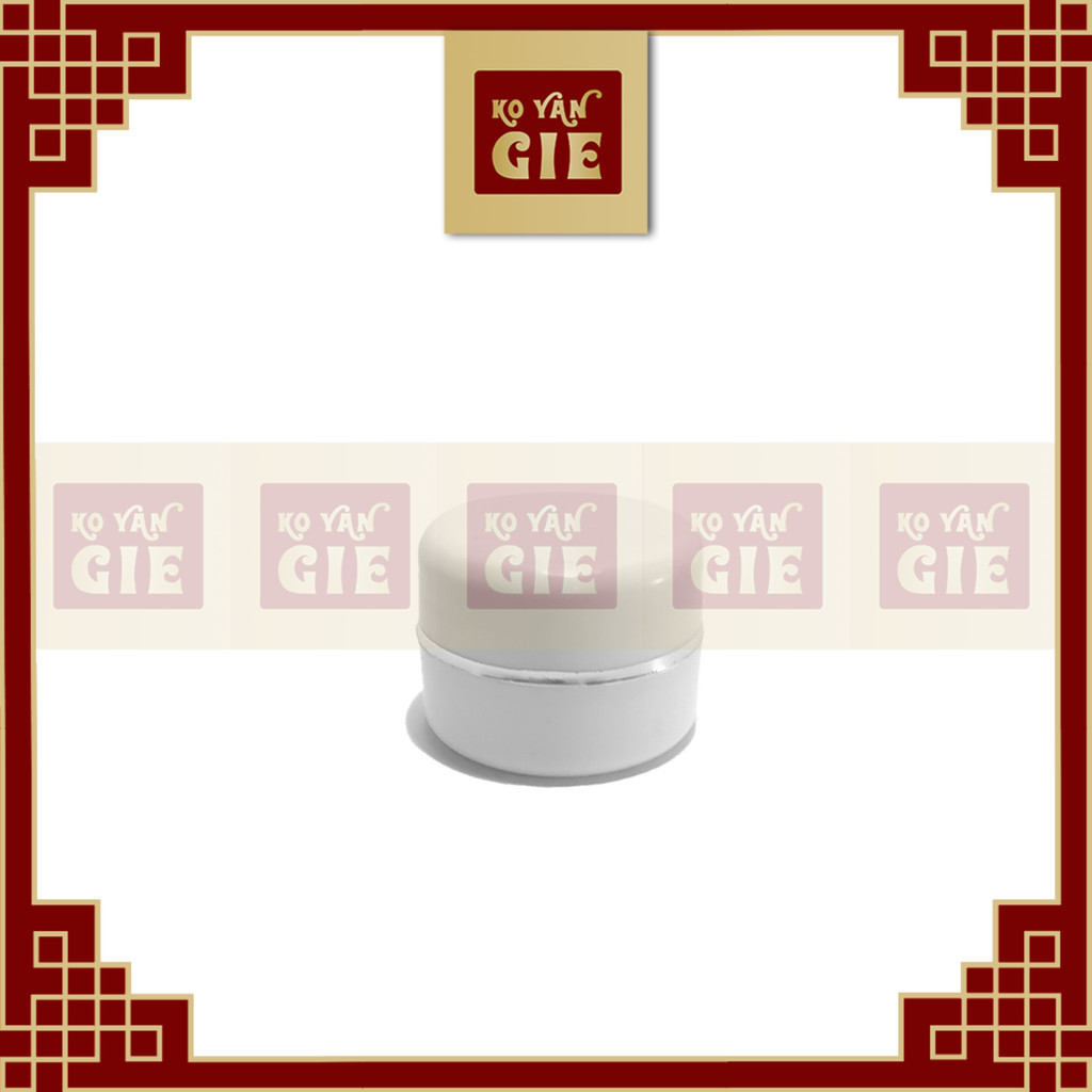 Pot Cream 12,5gr Putih-Putih Super White PP – List Silver | Dengan Inner Seal Plastik Bening