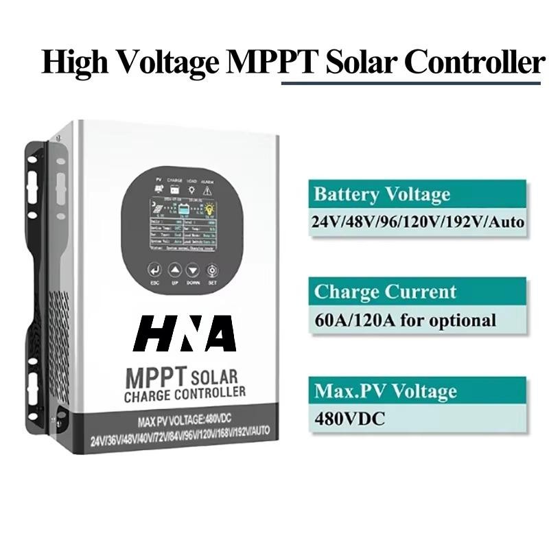 MPPT 60A  120A HNA High Voltage SCC Solar Charge Controller 24V/48V/96V/120V/192V Auto Solar Panel B