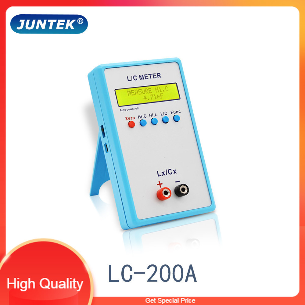 THE BEST JUNTEK LC-200A Digital LCD Capacitance  Inductance Meter  LC Meter 1pF-100mF 1uH-100H