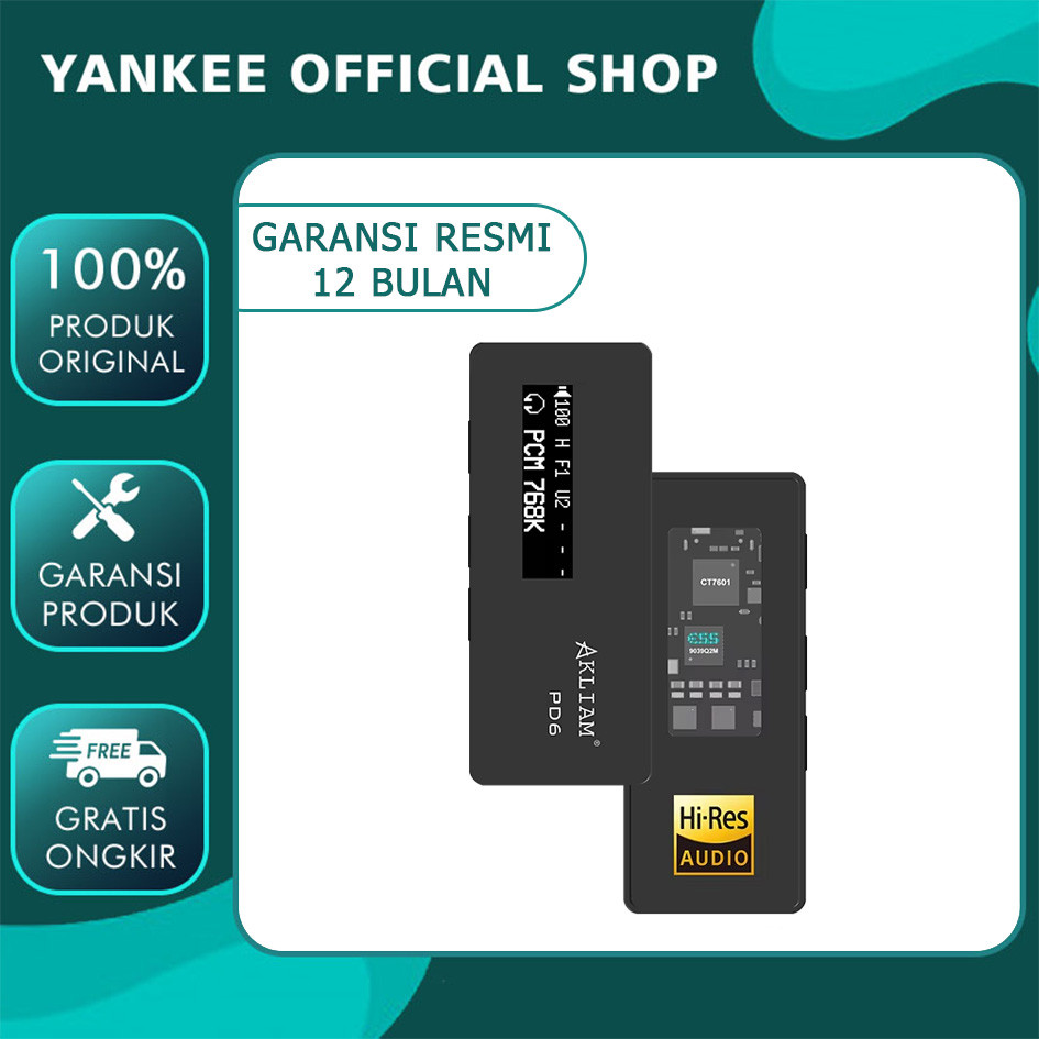 Akliam PD6 ES9039Q2M DAC Chip USB Type C to 3.5mm / 4.4mm Adapter