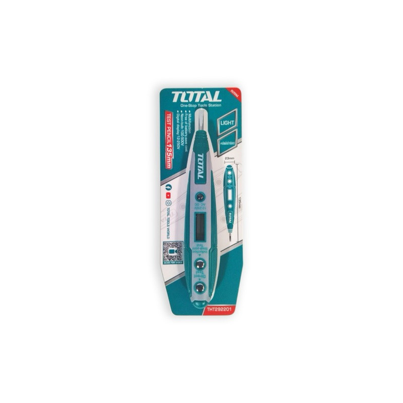 TOTAL Digital Voltage Tester THT292201 / Tespen Digital
