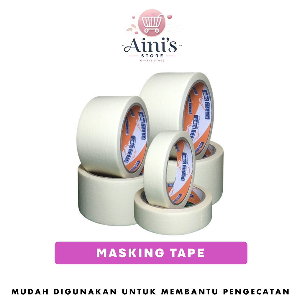 

Isolasi Lakban Kertas Masking Tape Super Rekat 24mm 48mm 20 Yard Lakban Kertas Besar Isolatip Solasi Masking Tape Kecil Isolasi Lakban Berry Tape