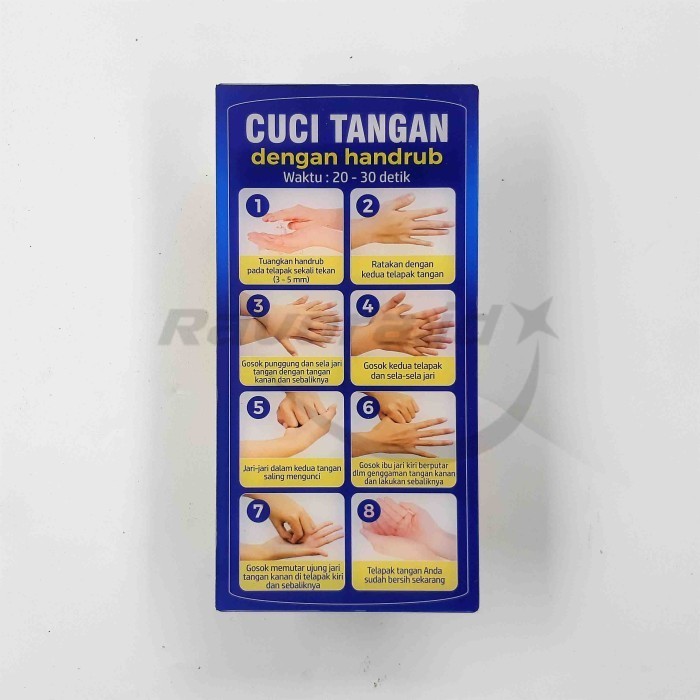 

Stiker Mirror/Chromo Petunjuk Cuci Tangan dg Handscrub
