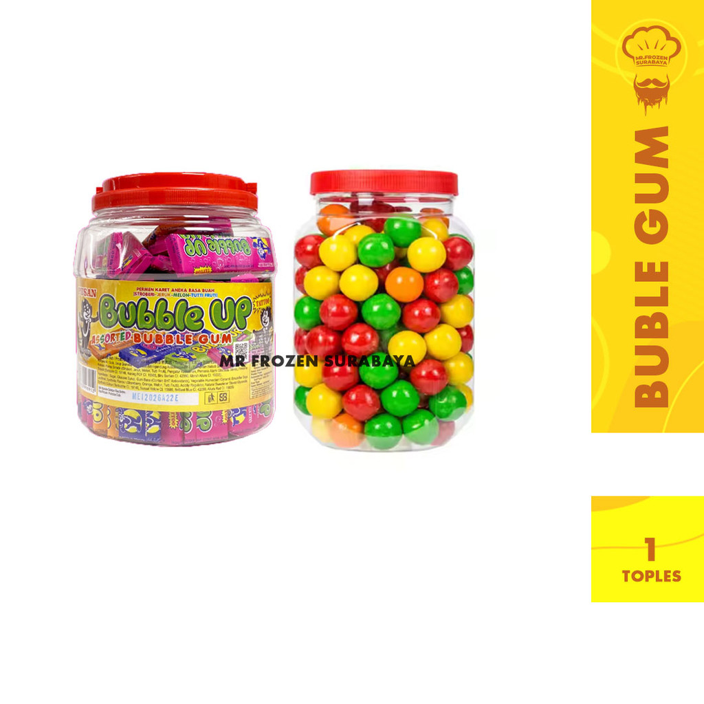 

KIng Pusan Buble Gum Permen Karet Jadul 1 Toples Isi 100 pc