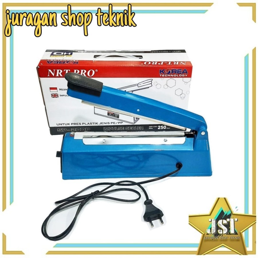 NRT-PRO Impulse Sealer 20 cm BESI - Alat Mesin Pres Plastik Kemasan