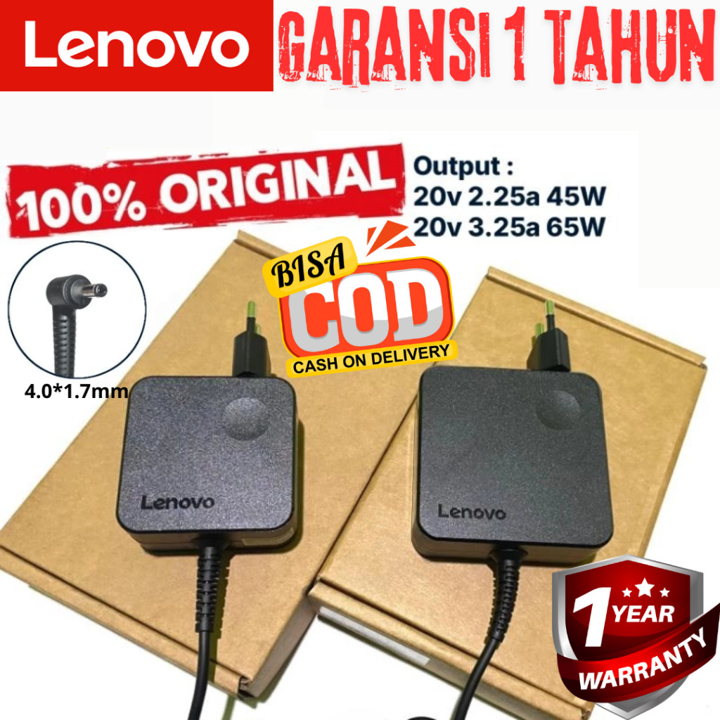 Charger Adaptor Laptop Lenovo Series Original Garansi Ideapad 100 100-14 110 110S 120 130 310 320 33