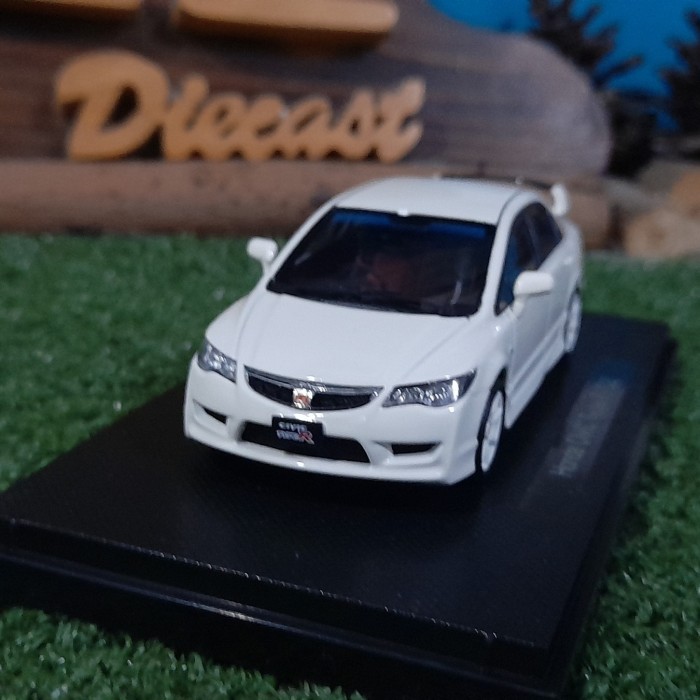 Die-cast Honda Civic FD2 putih mainan anak skala 43