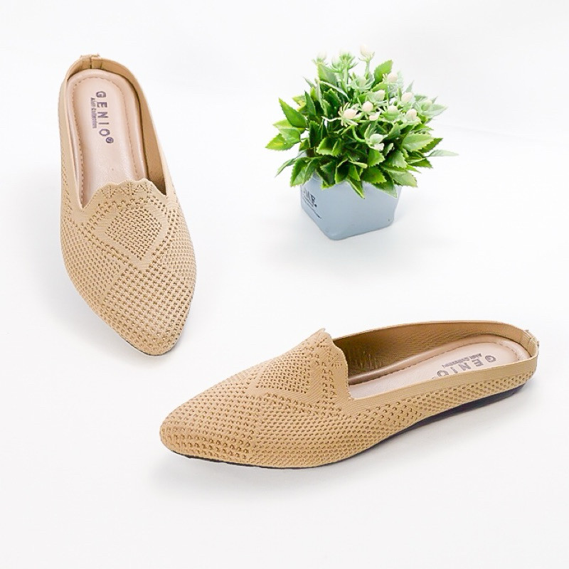 TOMOYSHOP SEPATU FLAT RAJUT IMPOR WANITA GENIO