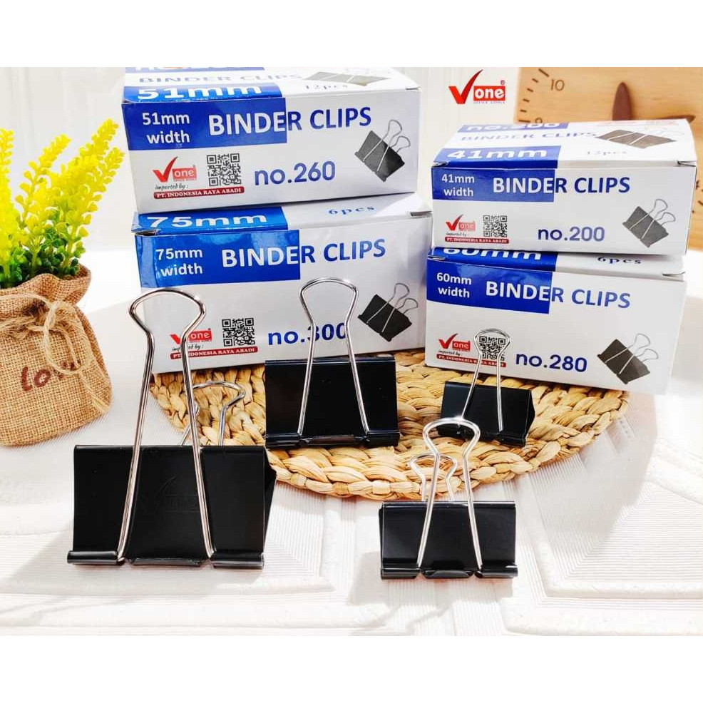 

Binder Clip V-One / Klip Penjepit Kertas