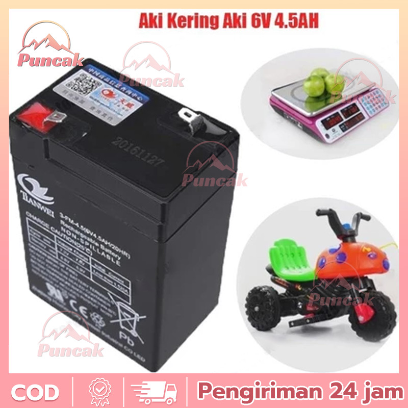 aki kering 6v 4.5ah aki kering genset 12v 123ah aki kering Baterai Aki Kering 6V 4.5Ah