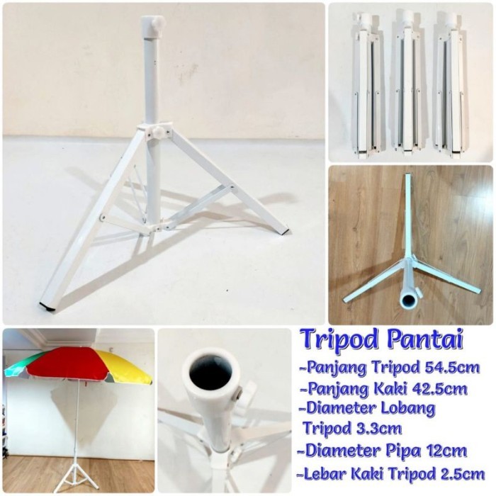 Tripod /Kaki Payung Pantai/Payung Pantai/Payung Dagang - Besar 3.3cm