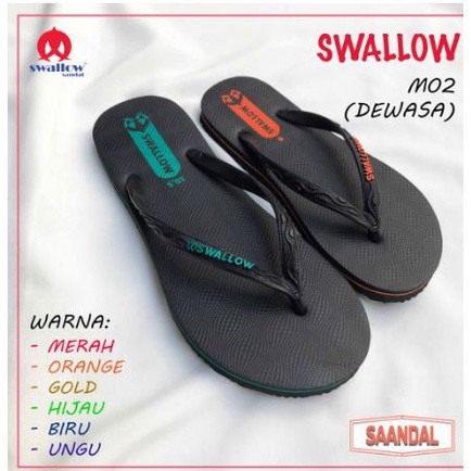 SANDAL JEPIT SWALLOW BLACK PEARL - SANDAL JEPIT ANTI LICIN - SANDAL HITAM POLOS SWALLOW
