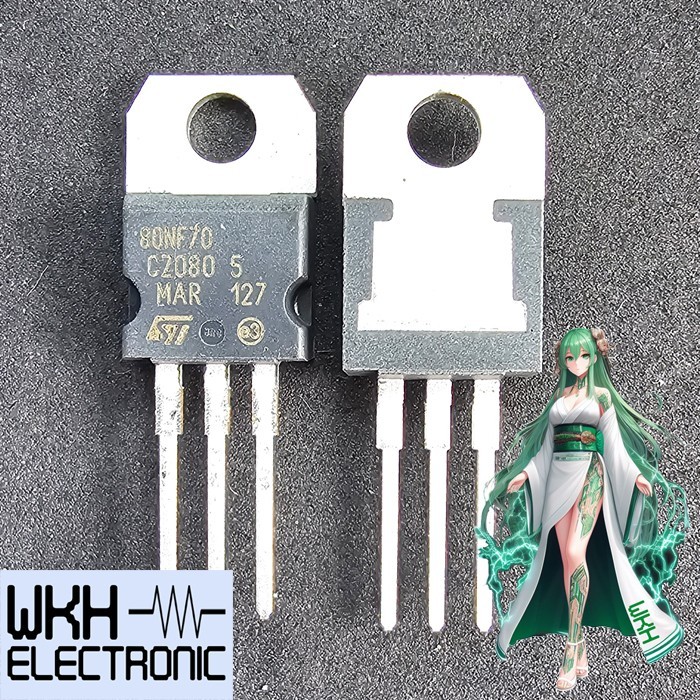 (BACA DESKRIPSI) ORIGINAL STP80NF70 P80NF70 80NF70 MOSFET N-Ch TO220 68V 85A STP80N70F4