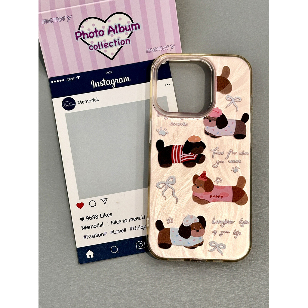 Trendi Case OPPO Bow dan Dachshund lucu Casing ponsel cocok untuk OPPO A1 A15 A16 A16K A17 A1K A36 A