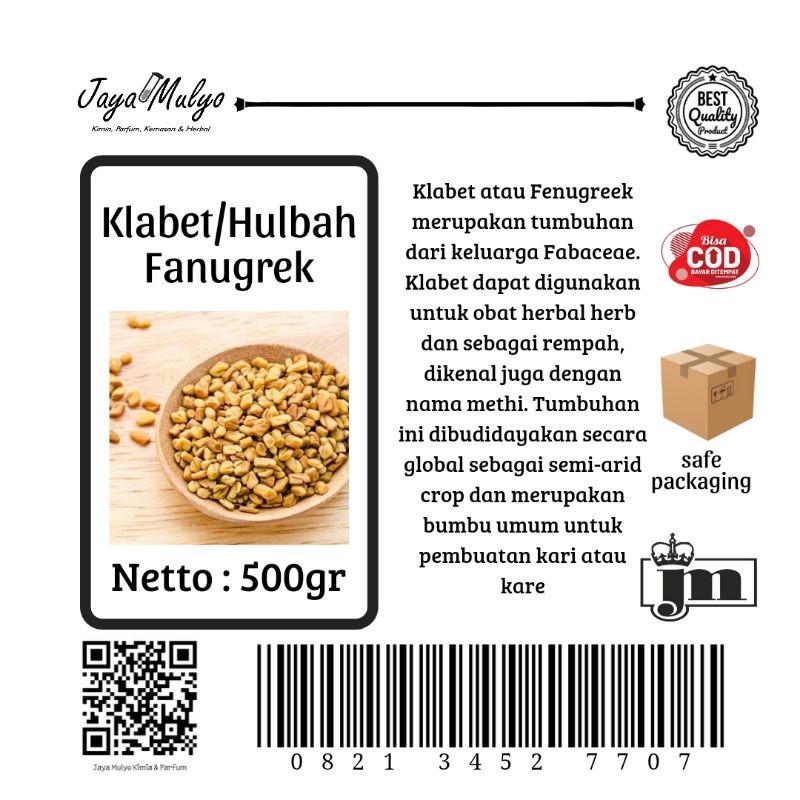 

Klabet (500gr)/Hulbah/Fanugrek