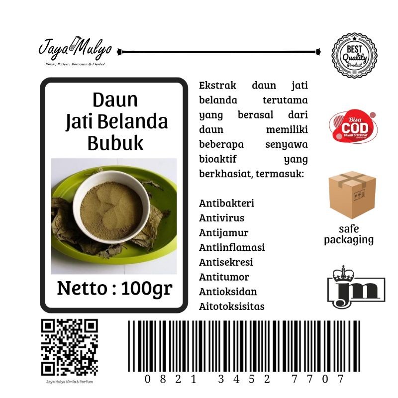

Daun Jati Belanda Bubuk (100gr)