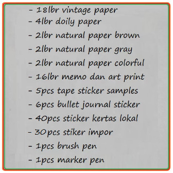 

Ephemera Aesthetic Journal Kit - Set Journal Kit Tema Ephemera - SET C