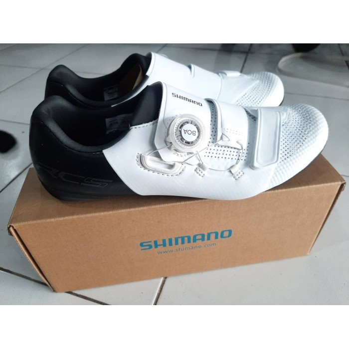 SHOES / SEPATU CLEAT ROADBIKE SHIMANO RC5 / RC502 / RC-502 WIDE - Putih, 40