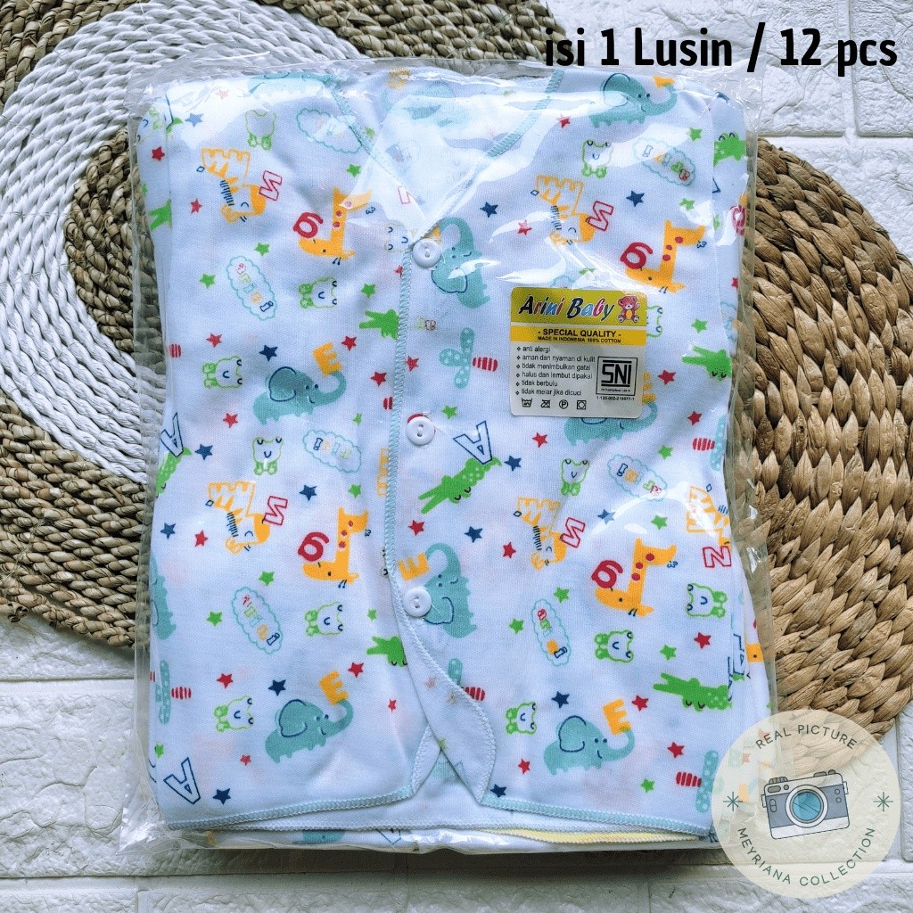Pakaian Bayi Lucu1 Lusin Baju Bayi Baru Lahir Lengan Pendek SNI Meyriana CollectionBaju bayi murah