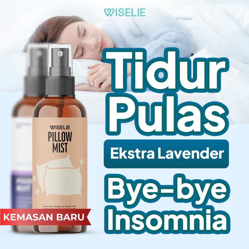 

Wiselie Pillow Mist Aromatherapy Deep Sleep Aid Bed Fabric Linen Room Mist Spray PULAS by Wiselie Indonesia Lavender
