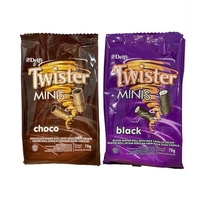 

Twister Minis Wafer Roll Mini Choco Black Vanilla 70gr