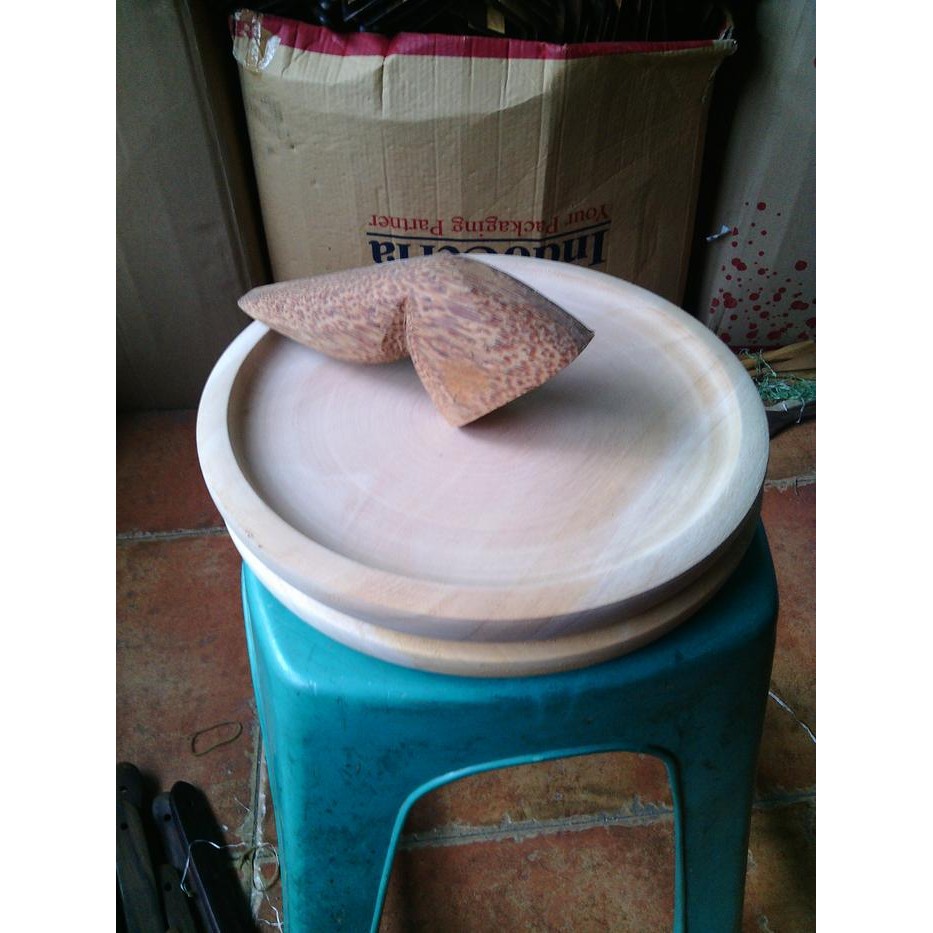 Cobek Kayu D25 + Ulekan Kayu Kelapa
