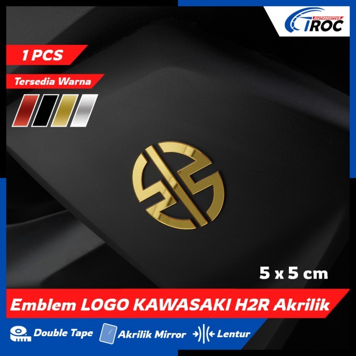 Stiker Emblem Kawasaki H2R Logo Kawasaki H2R Sticker Timbul Kawasaki