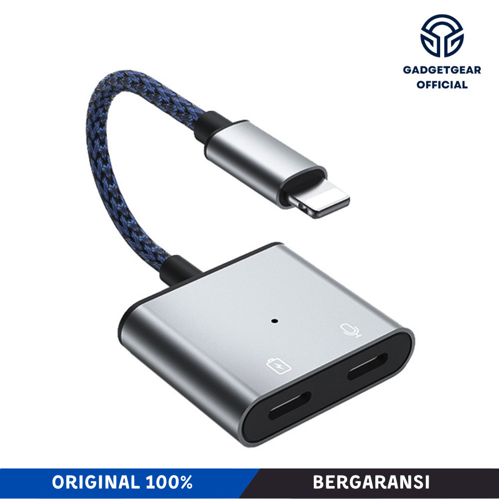 Splitter Lightning to Lightning 2 in 1 for Iphon Converter Audio Charger Adaptor On Mic Spliter MH38
