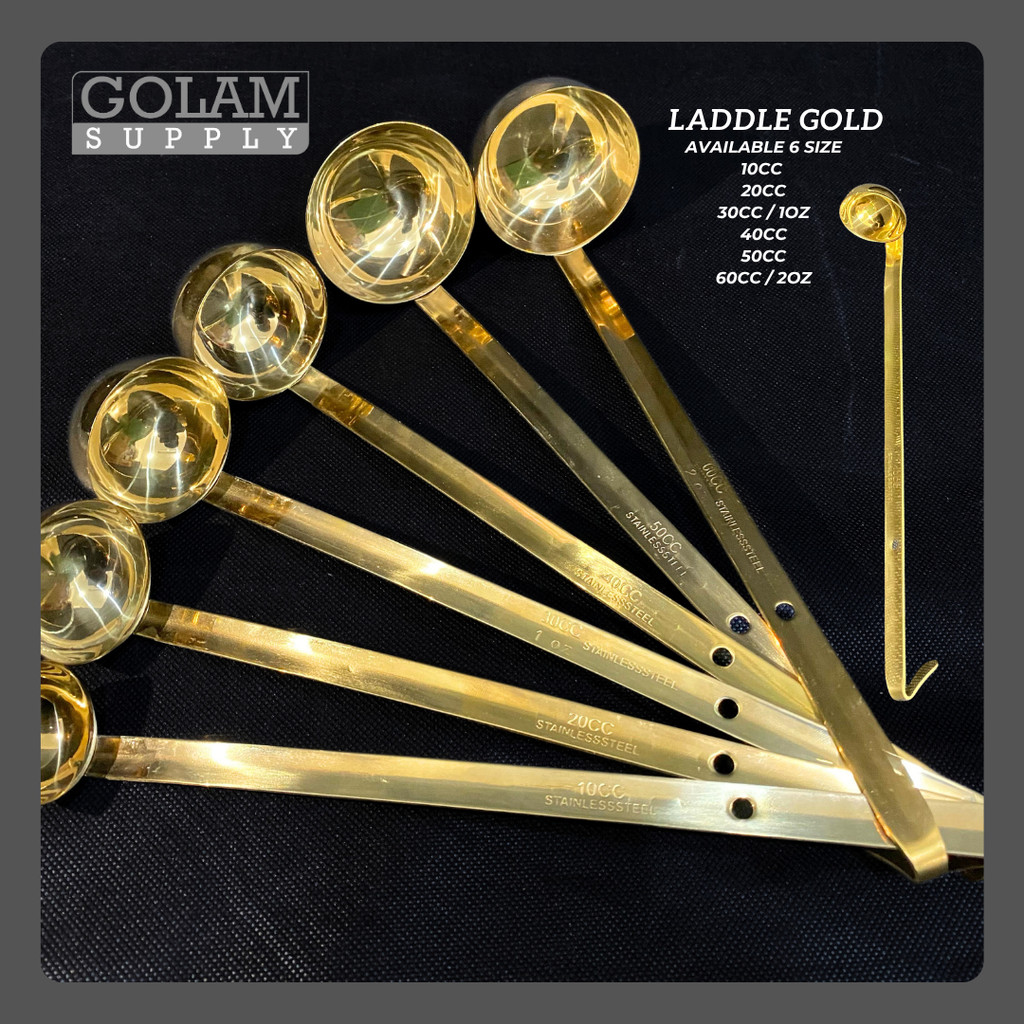 LADDLE GOLD IRUS TOPPING SYRUP STAINLESS10CC 20CC 30CC 40CC 50CC 60CC
