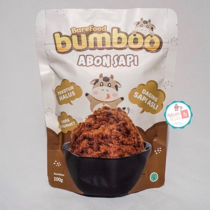 

BAREFood BUMBOO Abon Sapi & Ayam 100gr | Makanan MPASI Non MSG - Abon Sapi