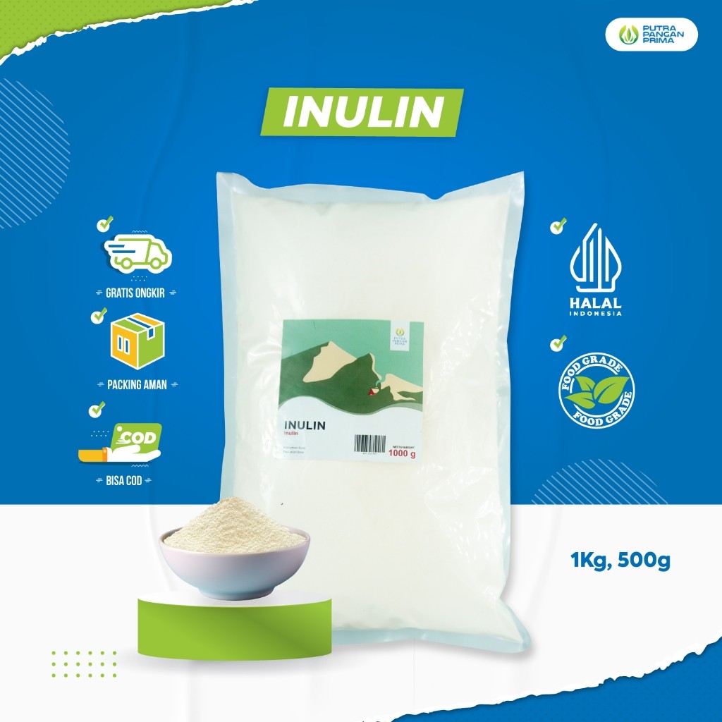 

Bubuk Inulin Powder Serat Pangan Fiber 500gr 1kg
