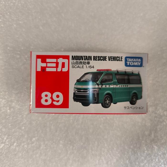DIECAST TOMICA #89 1/64 TOYOTA HIACE MOUNTAIN RESCUE VEHICLE MINIATUR