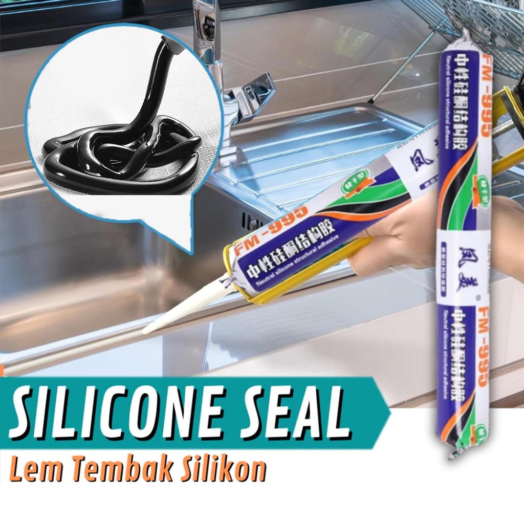 

Lem Kaca Silicone Sealant Lem Kaca Perekat Neutral Pintu Dan Jendela Anti Bocor - 590ml