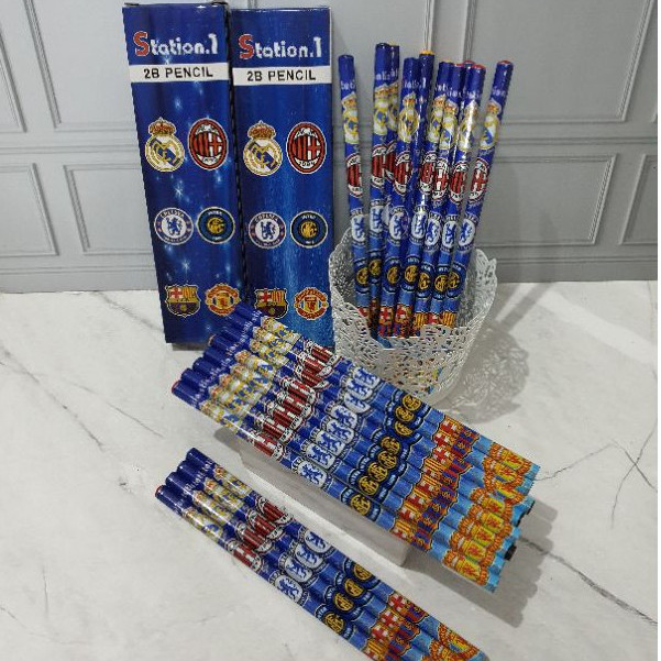 

(12pc) pensil bola 2B/pensil karakter/pensil sepak bola/pensil karakter/pencil ball
