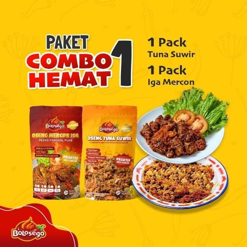 

PAKET COMBO 1 (MERCON IGA DAN TUNA) Pedas BOLOSEGO